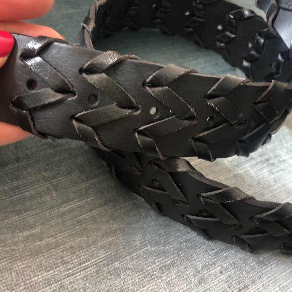 Leather Zig Zag Black Belts, NWT S-XL main image 7